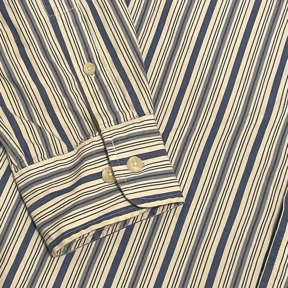 American Eagle Striped Long Sleeve Button Down Shirt - Picture 3 of 9